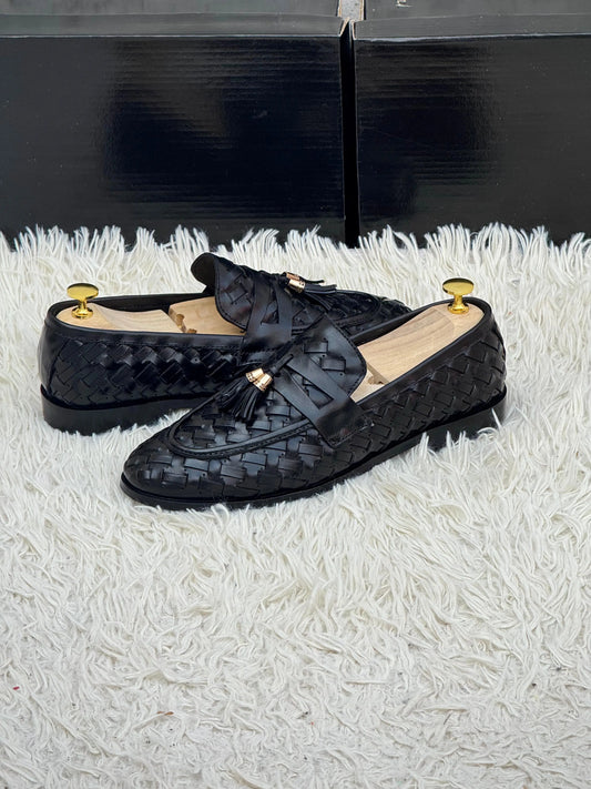 Black Double proi -702 Handmade Leather Article Leather Uper leather sole
