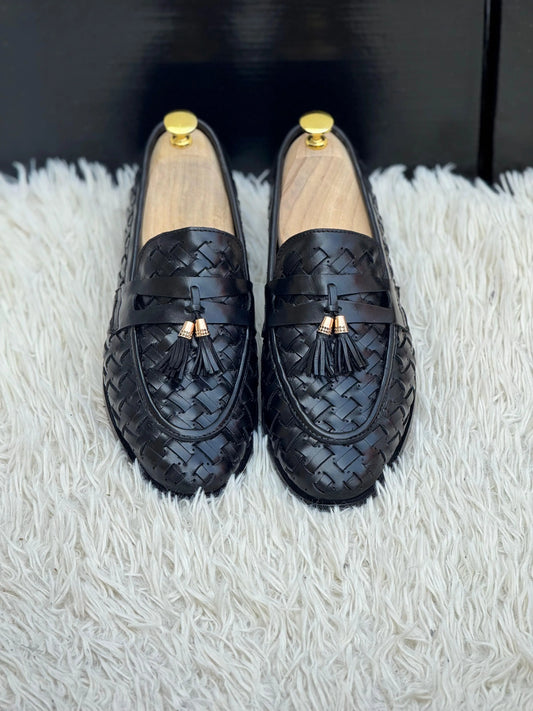 Black Double proi -702 Handmade Leather Article Leather Uper leather sole